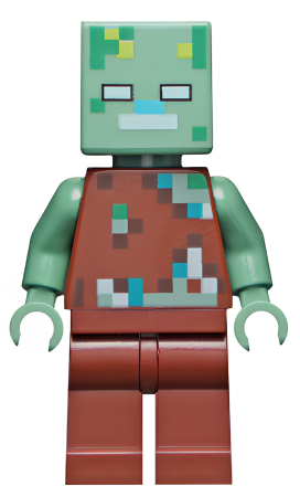 Минифигурка Lego Minecraft Drowned Zombie min088 U